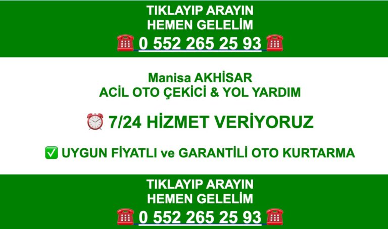 Akhisar Çekici – Akhisar Oto Kurtarıcı