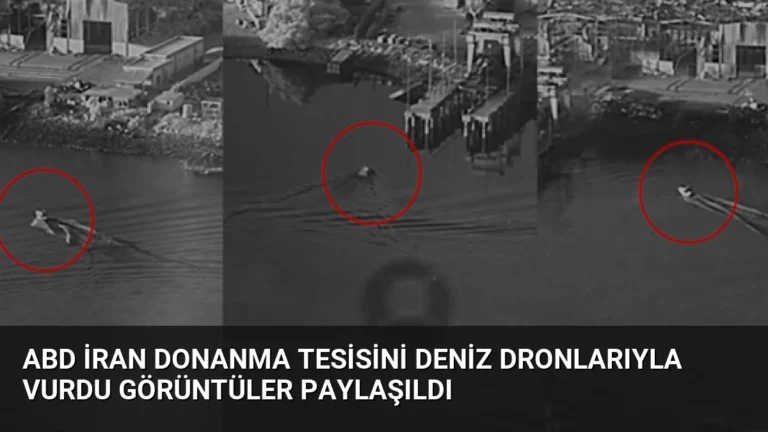 ABD İran Donanma Tesisini Deniz Dronlarıyla Vurdu Görüntüler Paylaşıldı