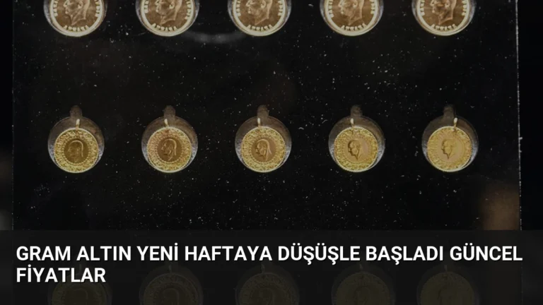 Gram Altın Yeni Haftaya Düşüşle Başladı Güncel Fiyatlar