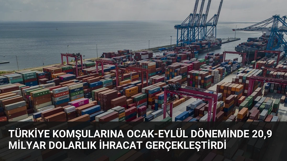 Türkiye Komşularına Ocak-Eylül Döneminde 20,9 Milyar Dolarlık İhracat Gerçekleştirdi